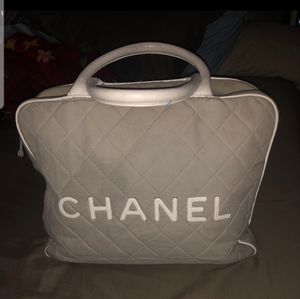 Chanel Grey Quilted Handbag